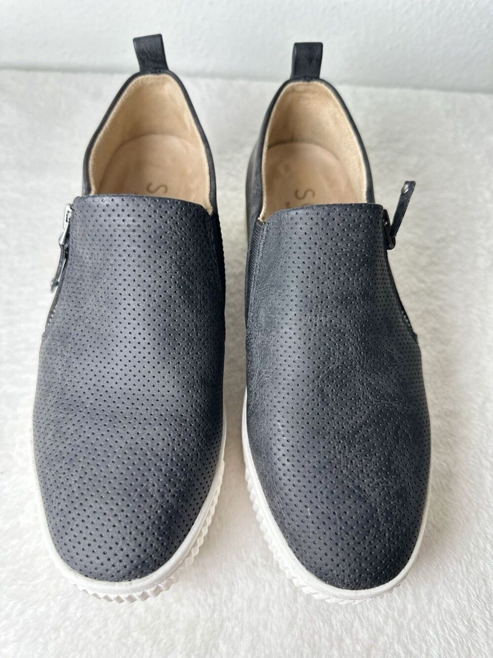 Soul Naturalizer Turner Slip-on Sneakers Women's Black FauxLeather Shoe- 7 WIDE - Picture 4 of 16